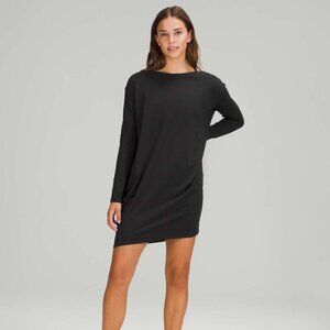 Lululemon black Back in Action long-sleeve dress
